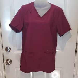 Cherokee Women's Maroon Short Sleeve Top